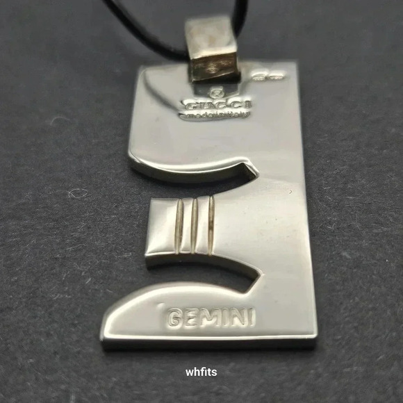 Gucci Zodiac Gemini 925 Sterling Silver Pendant Necklace - Picture 4 of 5